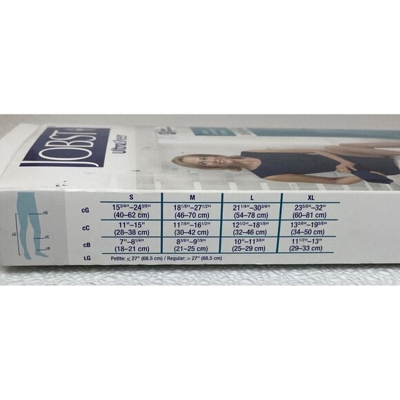 Jobst 20-30mmHg Ultra Sheer Thigh High Medical Compression Pair (2) Stockings M - Picture 4 of 9